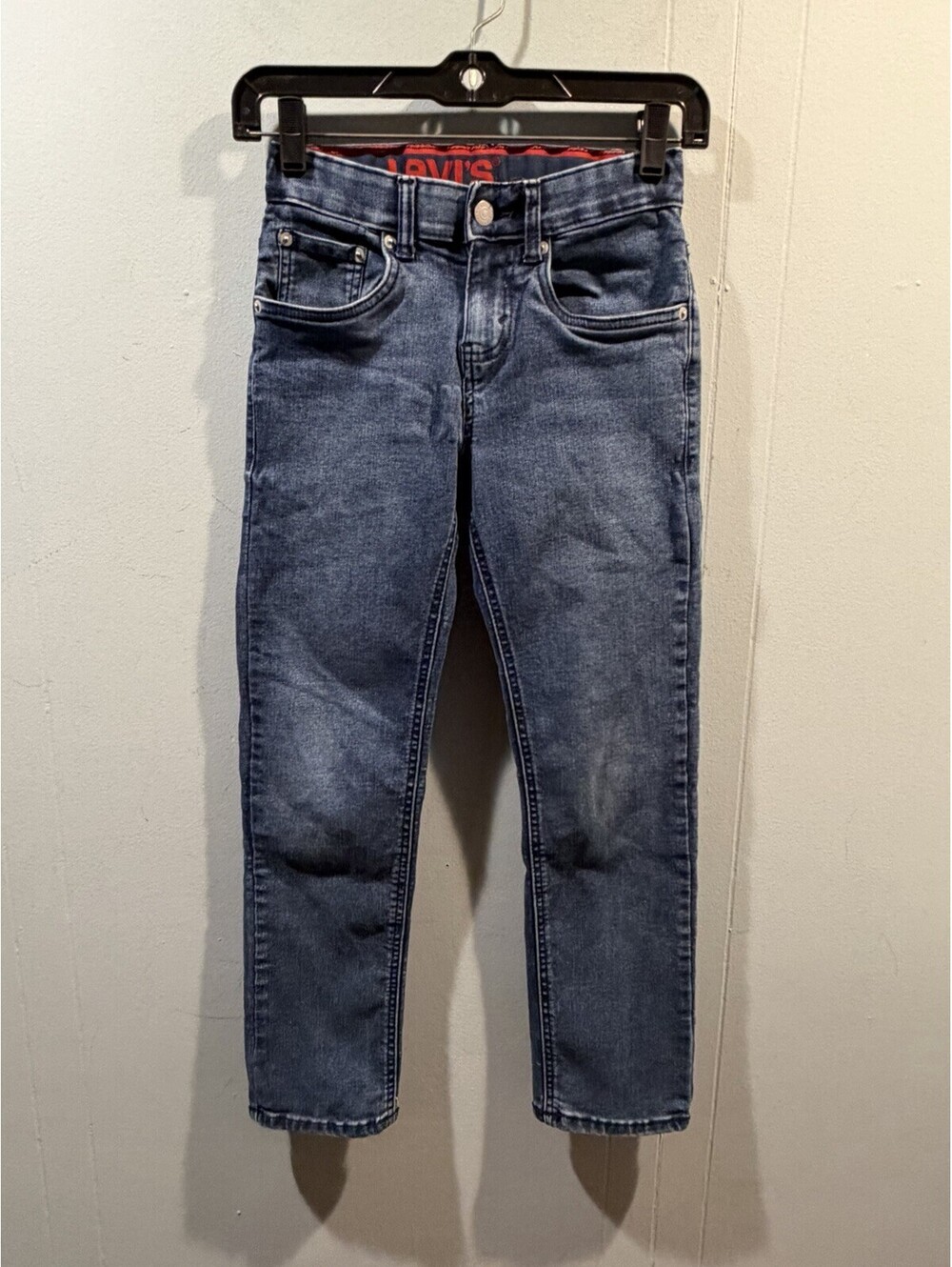 Kids Boys Levi 514 Jeans Size 10 Reg 25x26 Blue Adjustable Waist